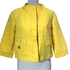 Red Valentino Yellow Cropped Jacket 42